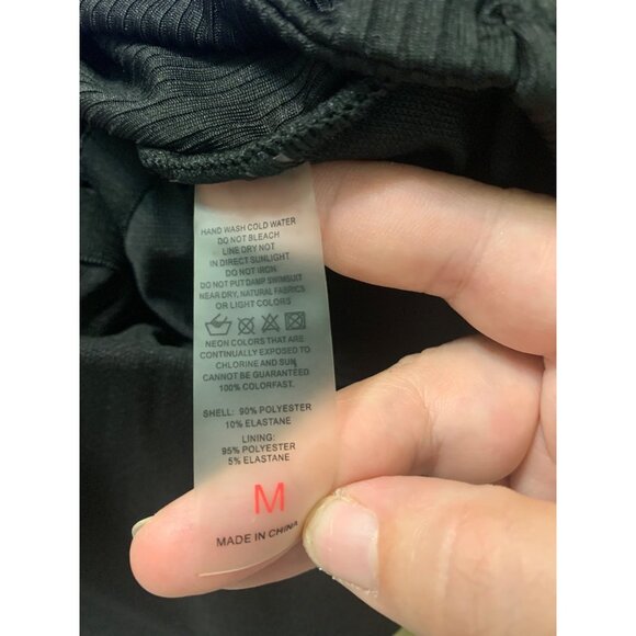 NWOT One Piece Swimsuit Women's Size Medium Black AD3 - Picture 5 of 5